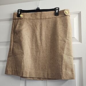 J. Crew Tan A-Line Mini Skirt for Work